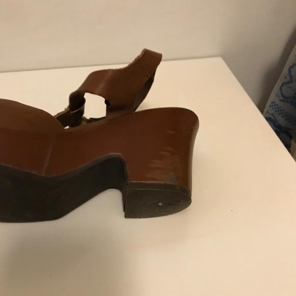 Korks by Kork Ease Brown Leather Platform Sandals size 7 - Picture 10 of 16